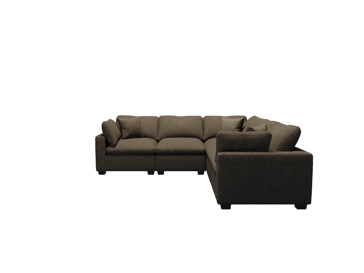Melo Five Seater Sectional L-Shape Right Arm With Ottoman