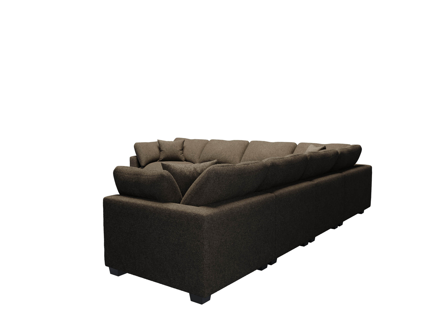 Melo Seven Seater Sectional Right Arm With Chaise & Ottoman