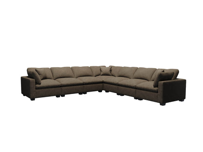 Melo Seven Seater Sectional Right Arm With Chaise & Ottoman
